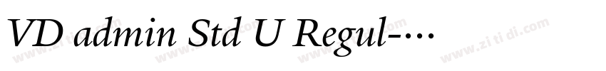 VD admin Std U Regul字体转换